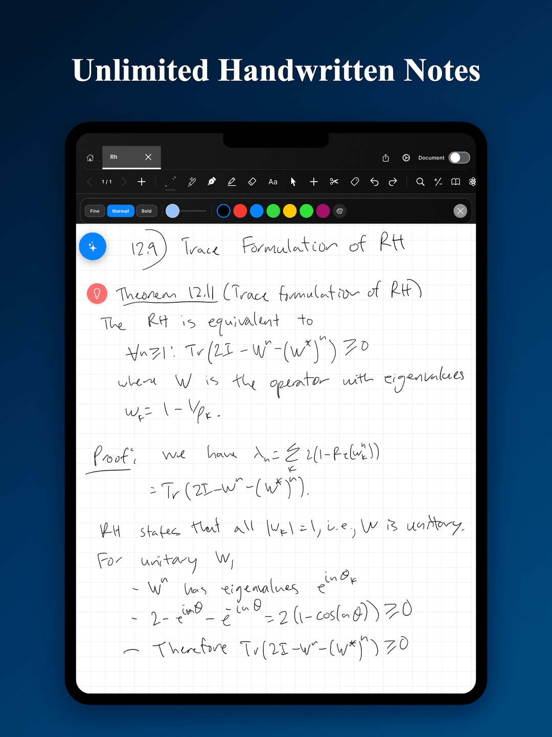 MathNotes - Math Note-Taking App for iPad
