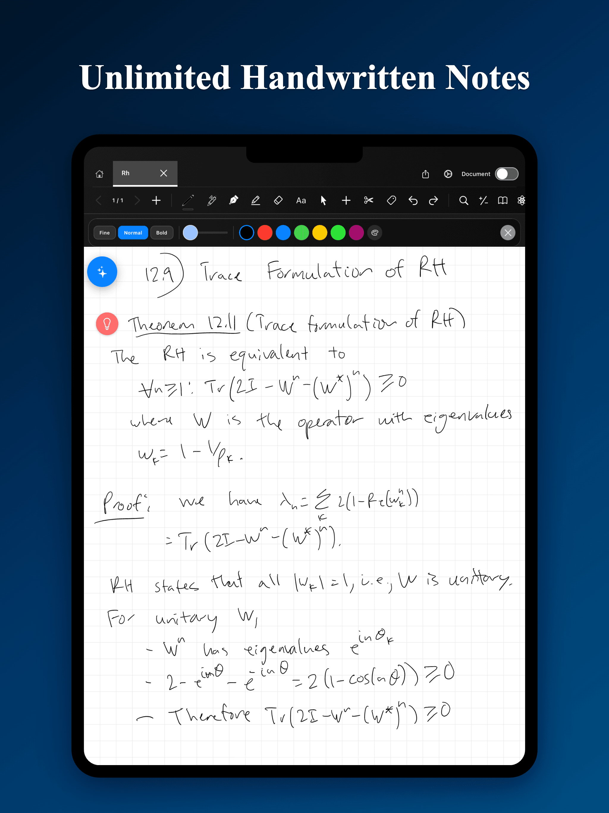 MathNotes - Math Note-Taking App for iPad